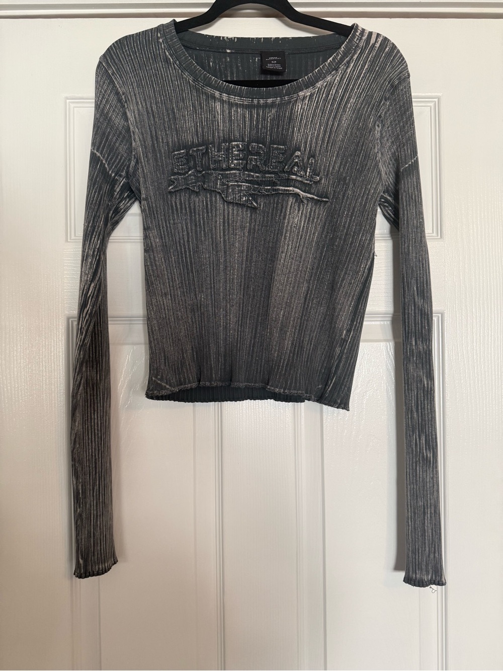 Urban Outfitters Gray Ribbed Metallic